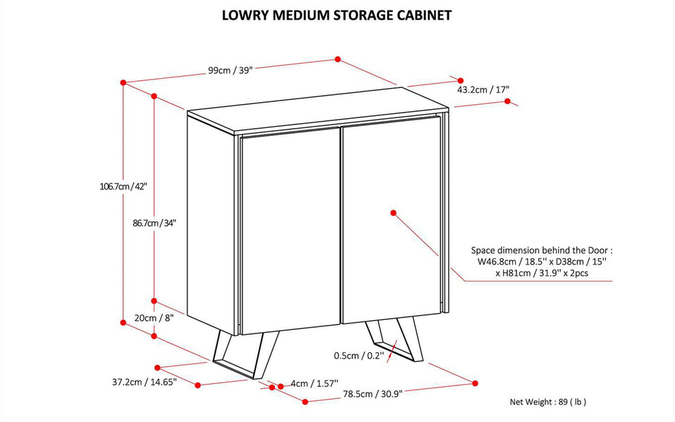 Walnut Walnut | Lowry Medium Storage Cabinet