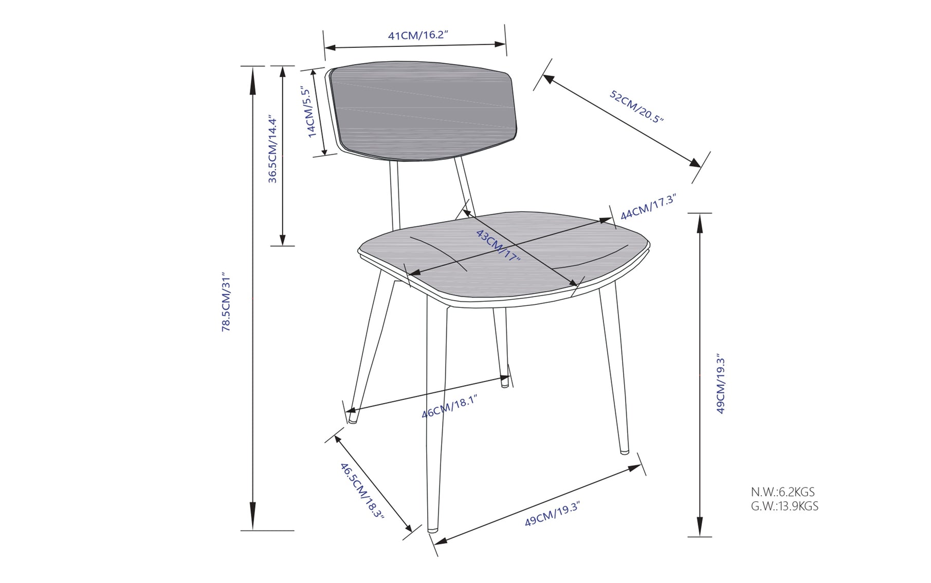 Black Vegan Leather | Mavis Dining Chair ( Set of 2 )