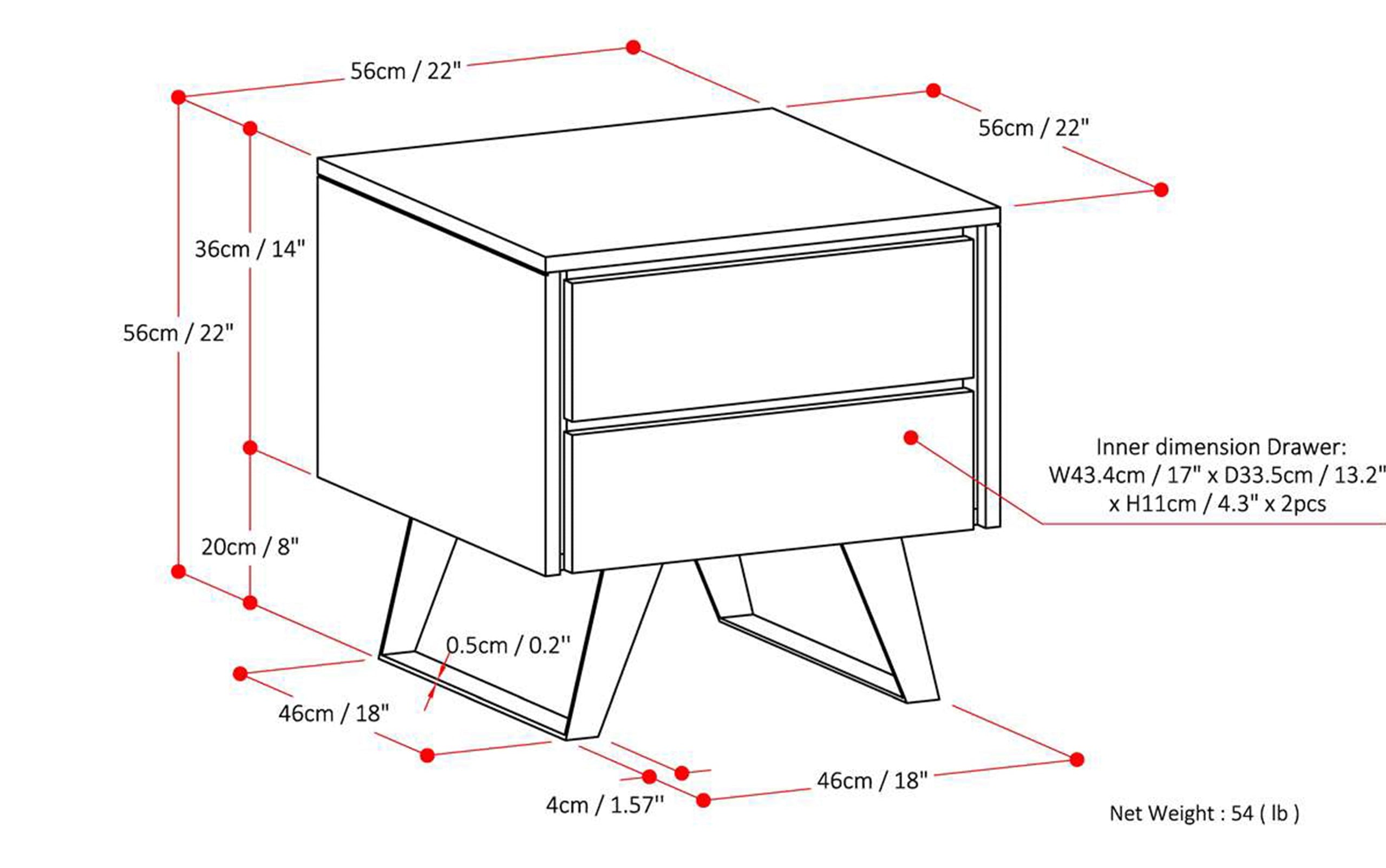 Natural Solid Wood - Mango |  Lowry Solid Acacia Side Table 