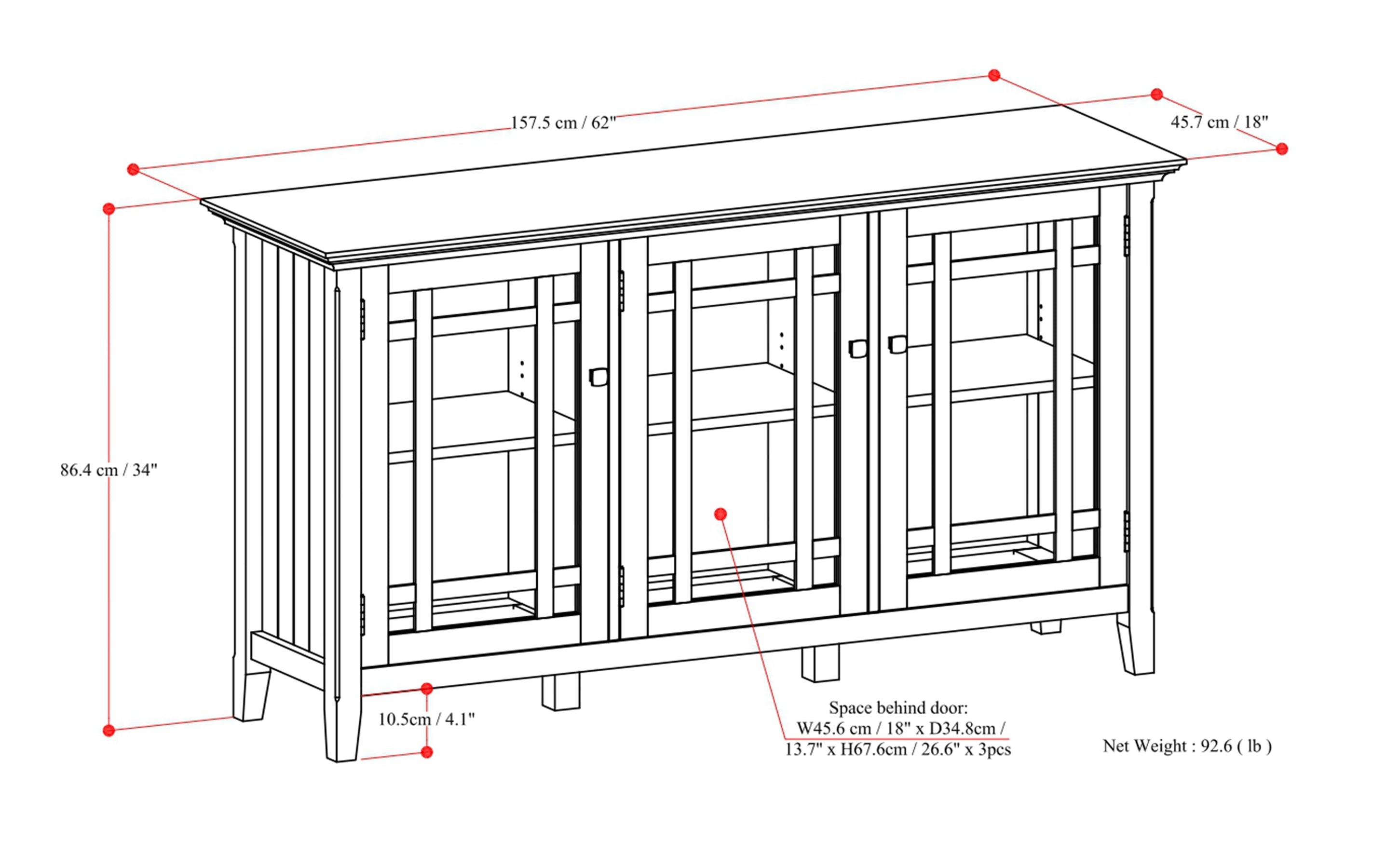 Bedford Wide Storage Cabinet