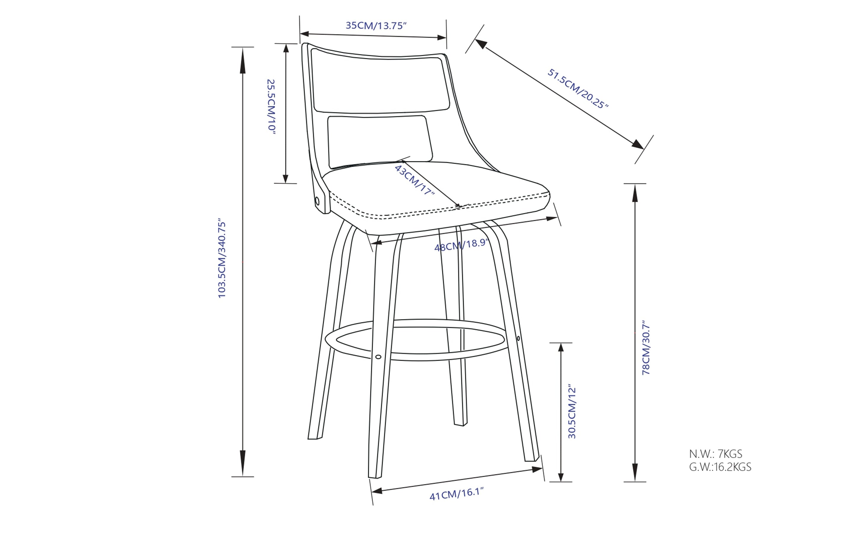 Black Vegan Leather | Dallyn Swivel Bar Stool (Set of 2)