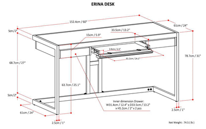 Distressed Grey | Erina Desk