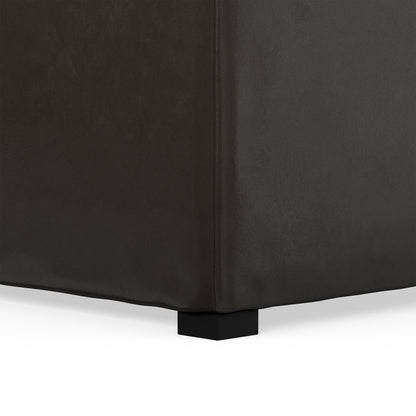 Tanners Brown Vegan Leather | Avalon Table Ottoman in Vegan Leather