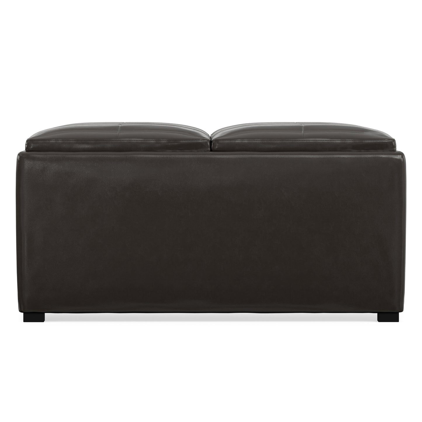 Tanners Brown Vegan Leather | Avalon Table Ottoman in Vegan Leather