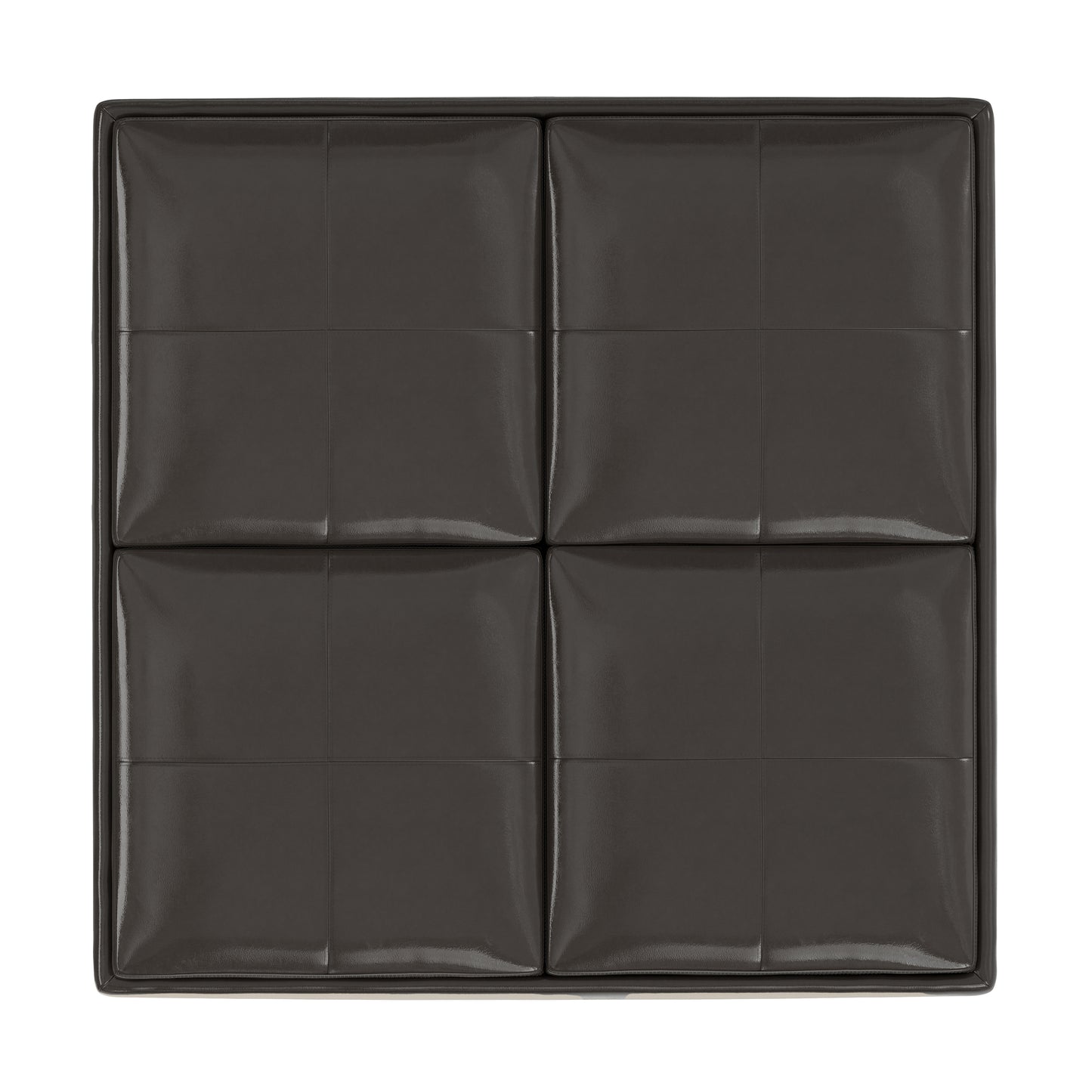 Tanners Brown Vegan Leather | Avalon Table Ottoman in Vegan Leather