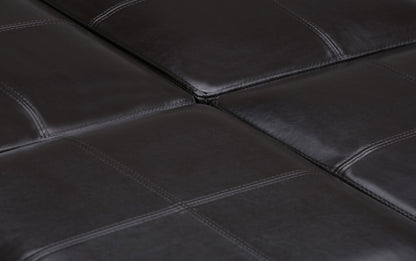 Tanners Brown Vegan Leather | Avalon Table Ottoman in Vegan Leather