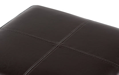 Tanners Brown Vegan Leather | Avalon Vegan Leather 5 piece Storage Ottoman