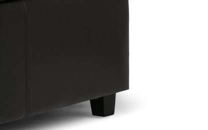 Tanners Brown Vegan Leather | Avalon Storage Ottoman in Vegan Leather