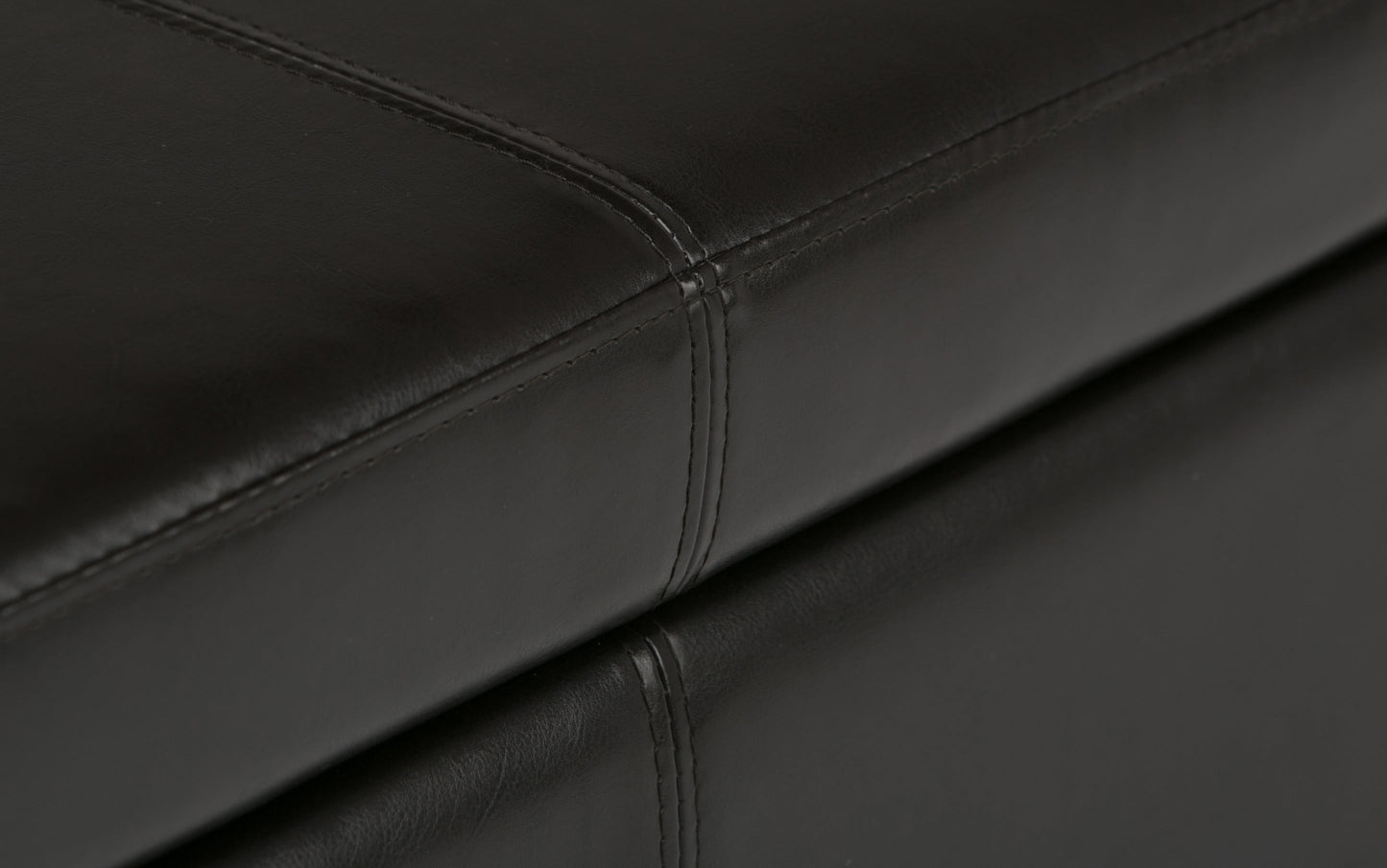 Tanners Brown Vegan Leather | Avalon Storage Ottoman in Vegan Leather