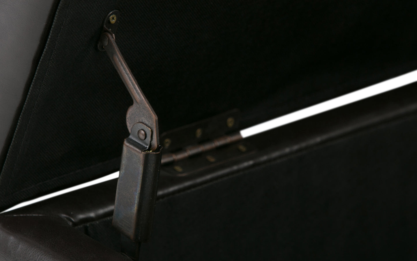 Tanners Brown Vegan Leather | Avalon Storage Ottoman in Vegan Leather