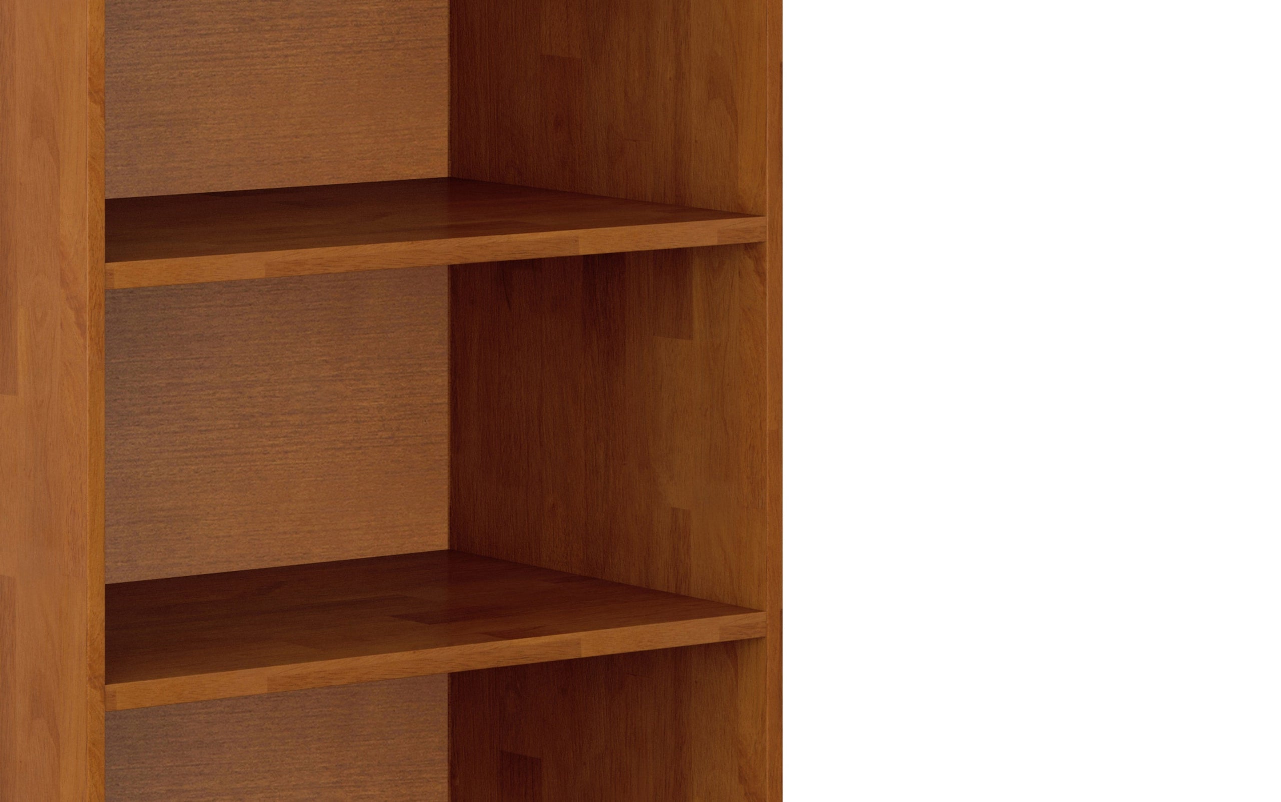 Teak Brown | Harper 60W TV Stand with Set of Two 24W 4 Shelf Bookcases w/ Drawer