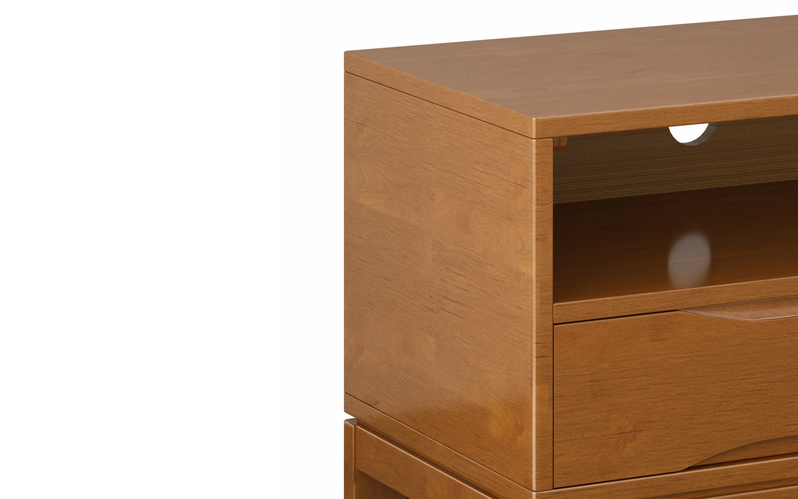 Teak Brown | Harper 60W TV Stand with Set of Two 24W 4 Shelf Bookcases w/ Drawer