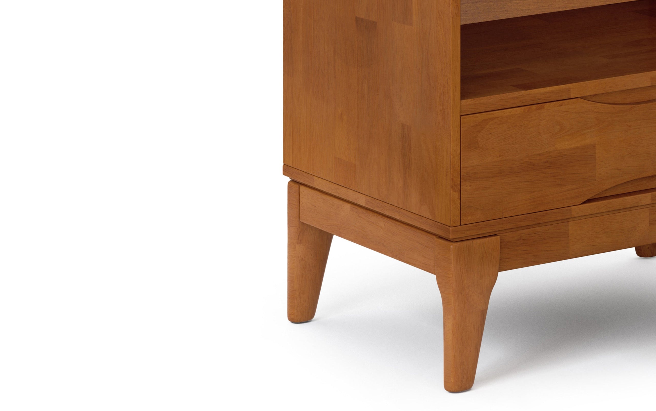 Teak Brown | Harper 60W TV Stand with Set of Two 24W 4 Shelf Bookcases w/ Drawer