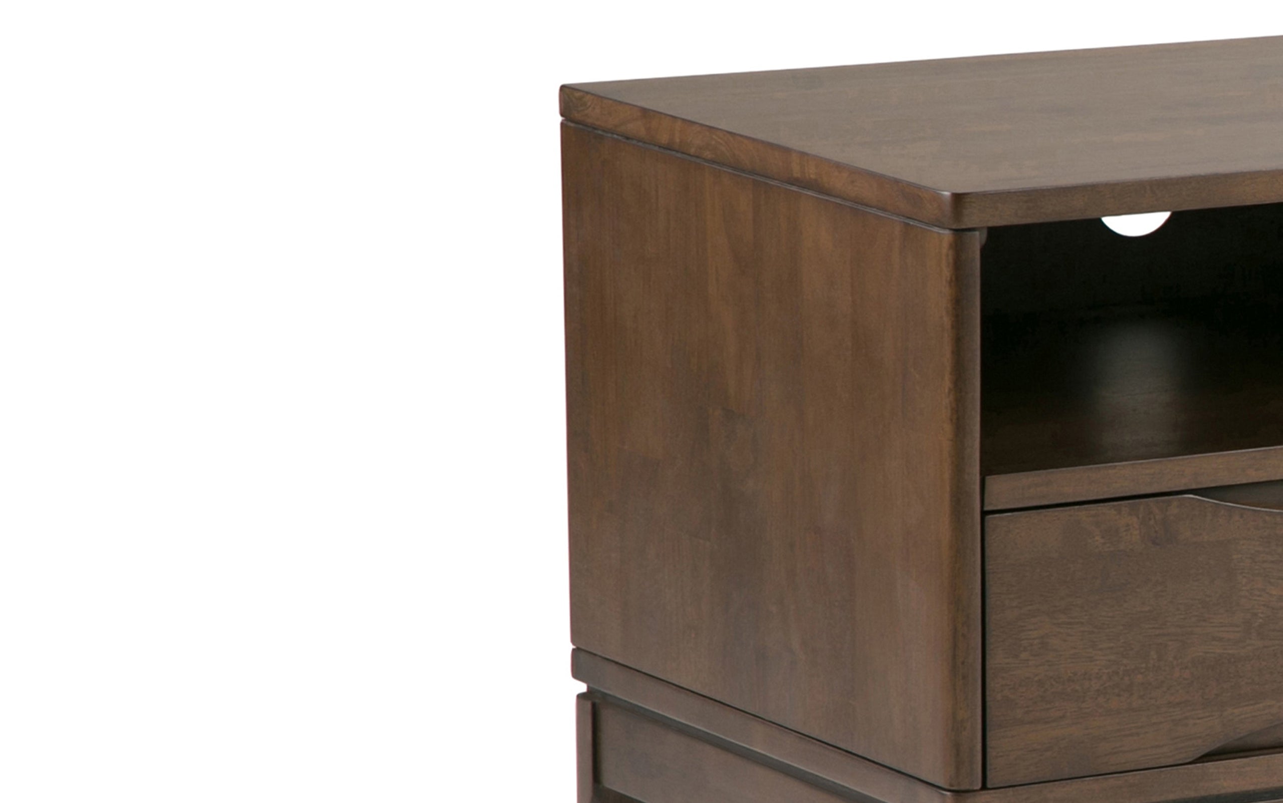 Walnut Brown | Harper 60W TV Stand with Set of Two 24W 4 Shelf Bookcases w/ Drawer