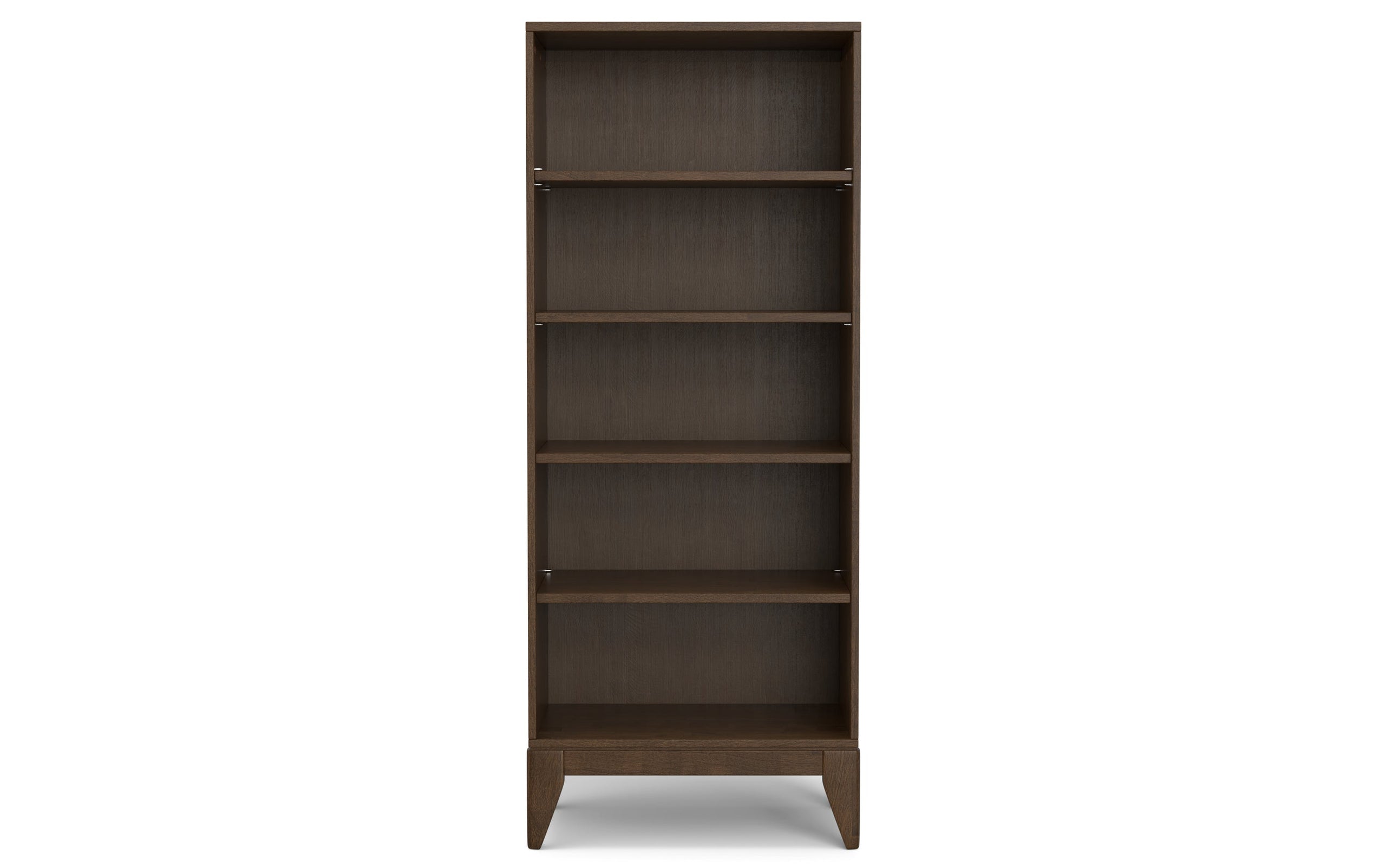Walnut Brown | Harper 72W Low TV Stand with Set of Two 24W 5 Shelf Bookcases