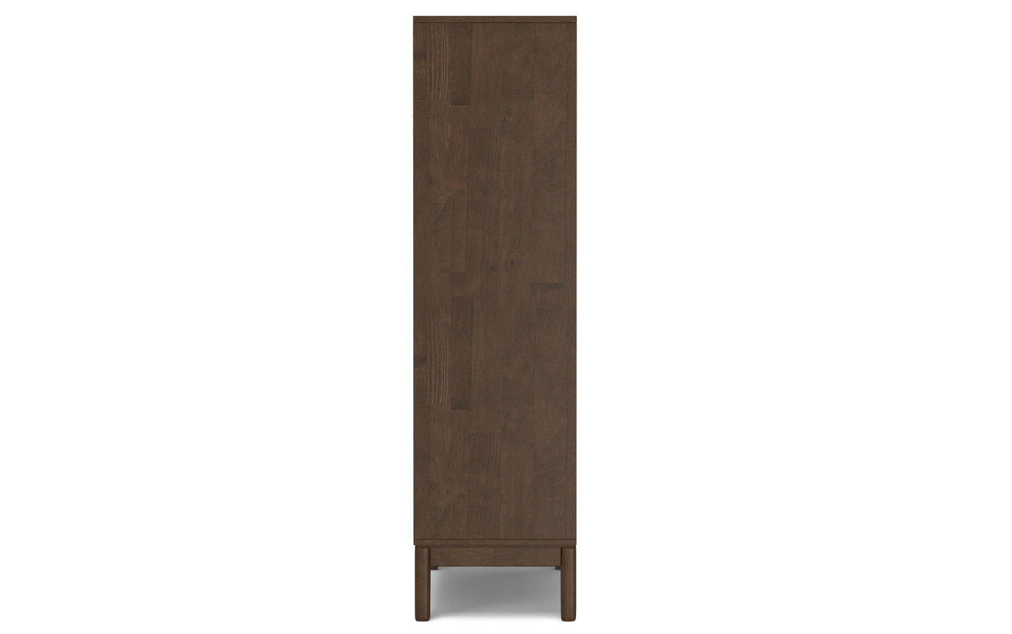 Walnut Brown | Harper 72W Low TV Stand with Set of Two 24W 5 Shelf Bookcases