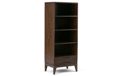 Walnut Brown | Harper 60 inch Desk and 24 inch Bookcase