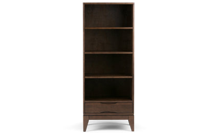 Walnut Brown | Harper 60 inch Desk and 24 inch Bookcase