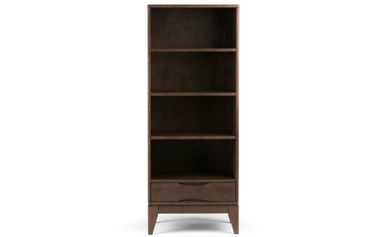 Walnut Brown | Harper 60 inch Desk and 24 inch Bookcase