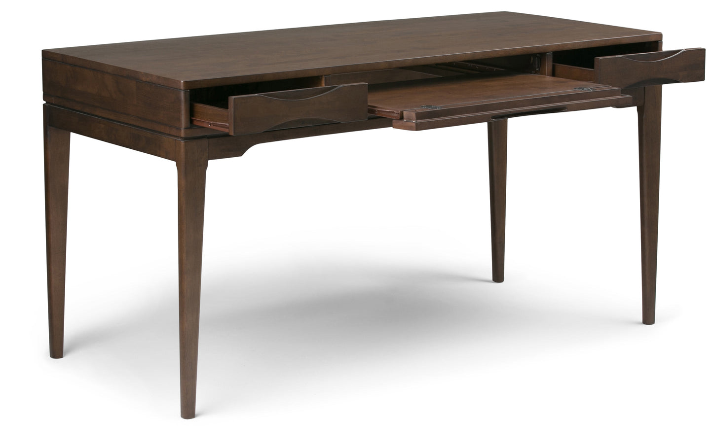 Walnut Brown | Harper 60 inch Desk and 24 inch Bookcase