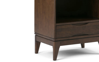 Walnut Brown | Harper 60 inch Desk and 24 inch Bookcase