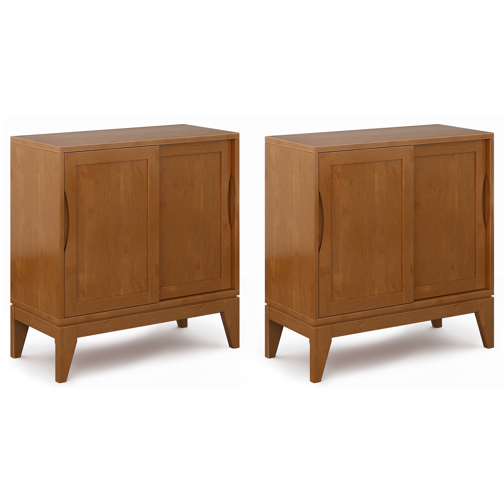 Teak Brown | Harper 30W Storage Cabinet with Doors Set of 2