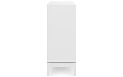 White | Harper 48W Tall Storage Cabinet with Doors and 3 Drawers Set of 2