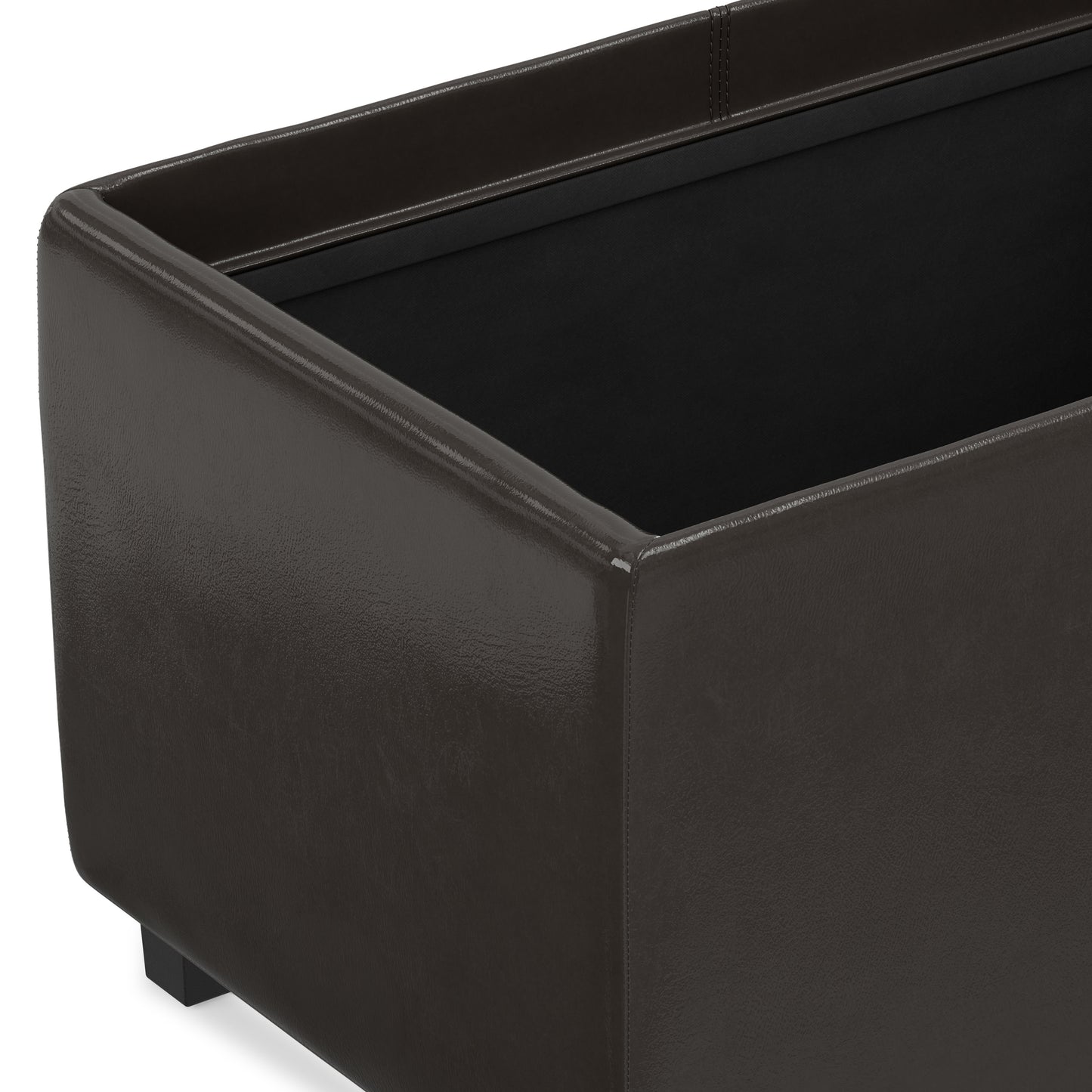 Tanners Brown Vegan Leather | Avalon 3 Trays Ottoman in Vegan Leather