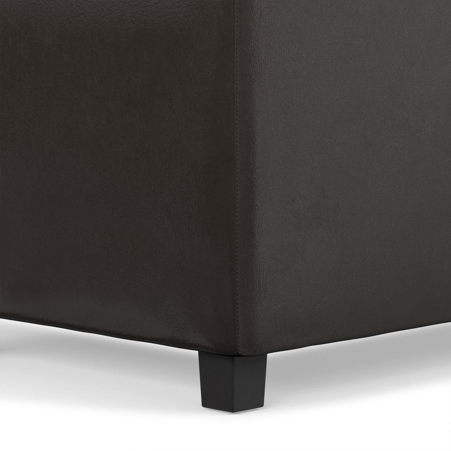 Tanners Brown Vegan Leather | Avalon 3 Trays Ottoman in Vegan Leather
