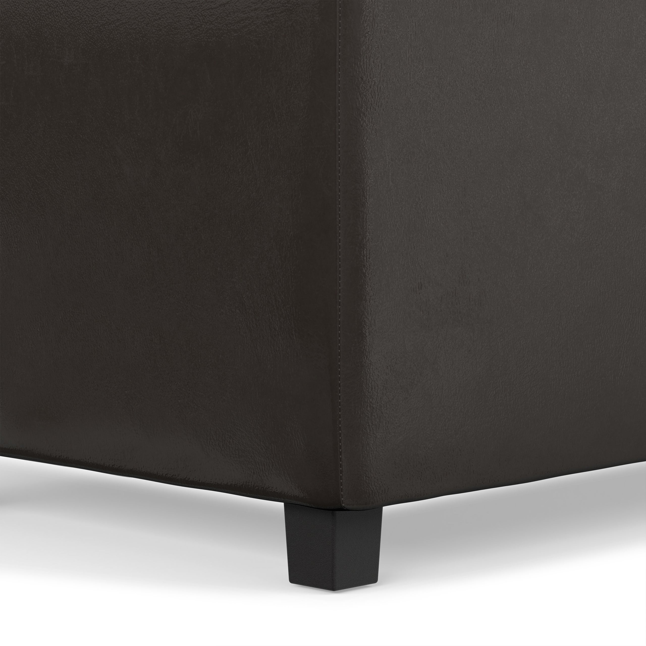 Tanners Brown Vegan Leather | Avalon 3 Trays Ottoman in Vegan Leather