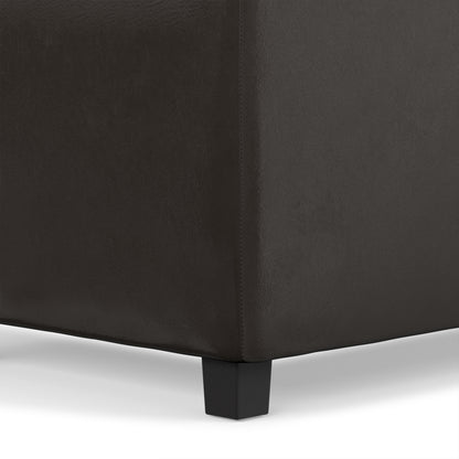 Tanners Brown Vegan Leather | Avalon 3 Trays Ottoman in Vegan Leather