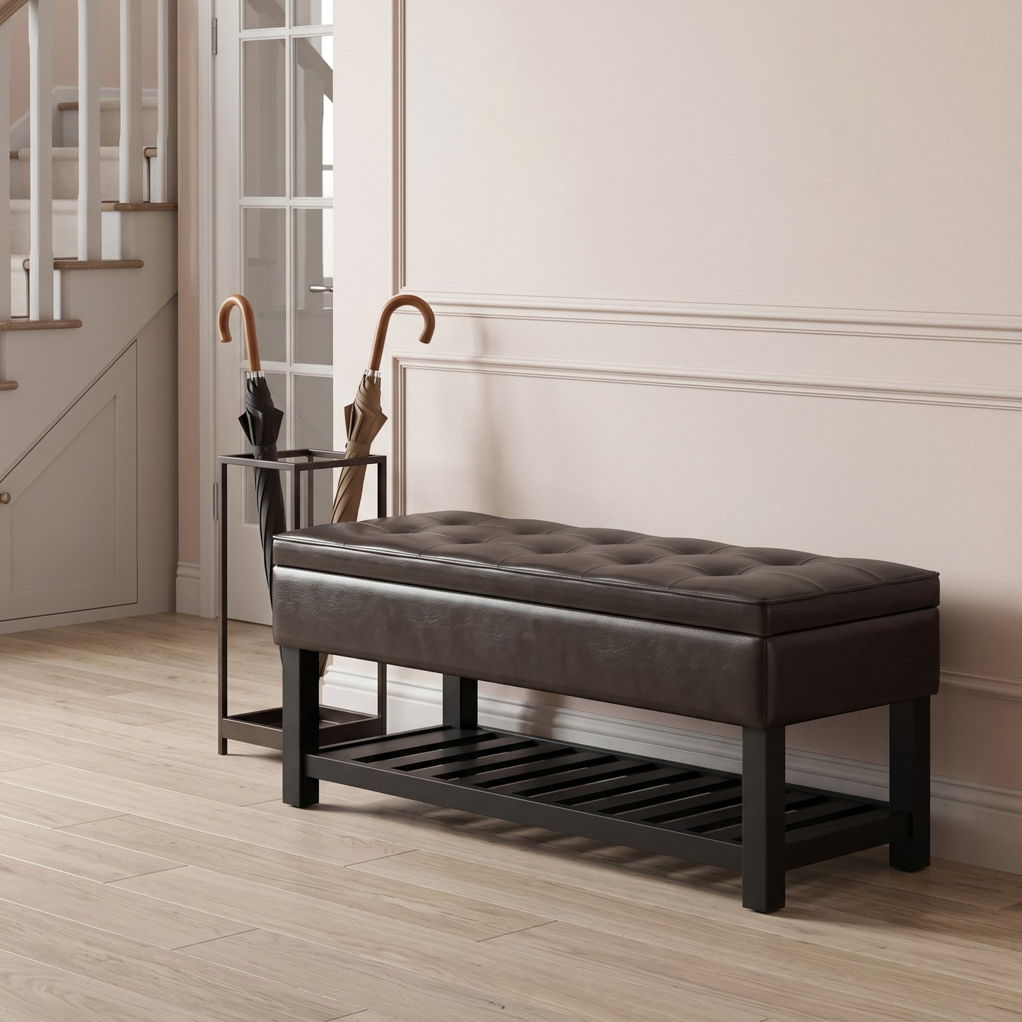 Cosmopolitan Ottoman Bench in Vegan Leather