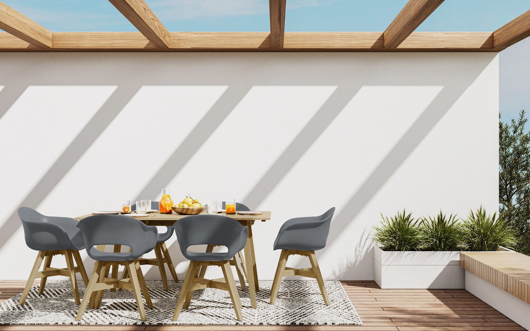 Pebble Grey | Kona 7 Piece Outdoor Dining Set