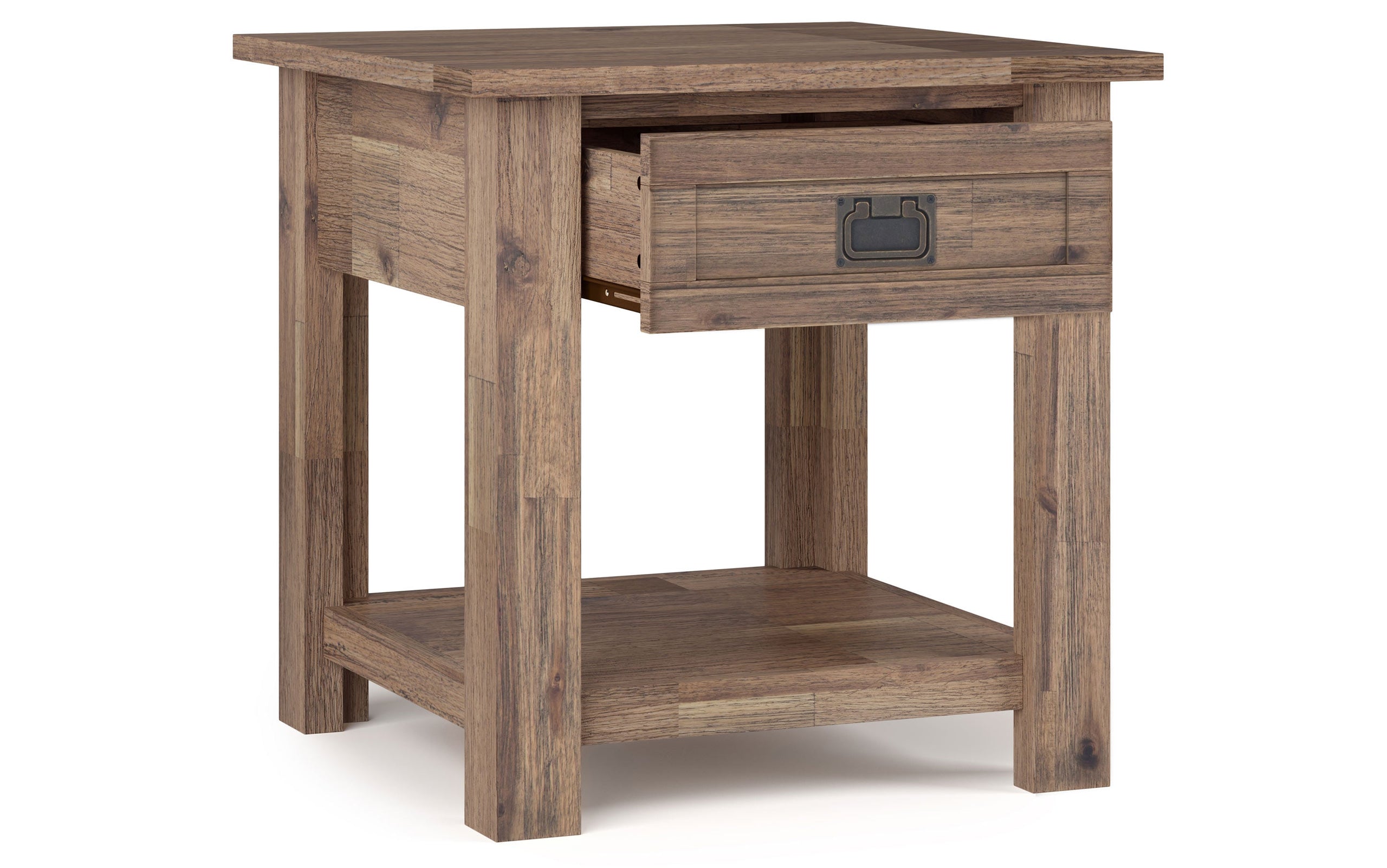 Rustic Natural Aged Brown | Monroe 38 inch Coffee Table with 22 inch End Tables (Set of 3)