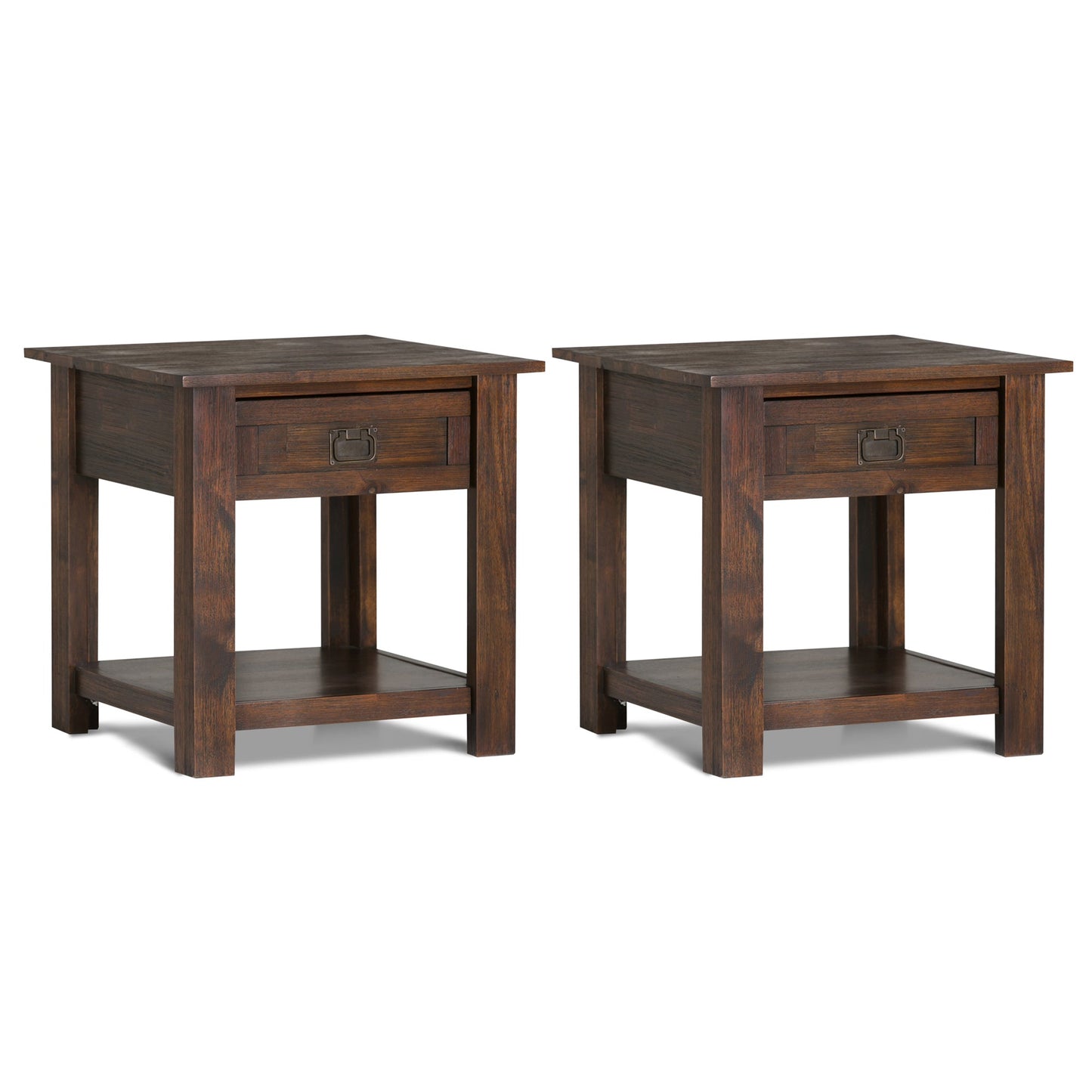 Distressed Charcoal Brown | Monroe 22 inch End Table (Set of 2)