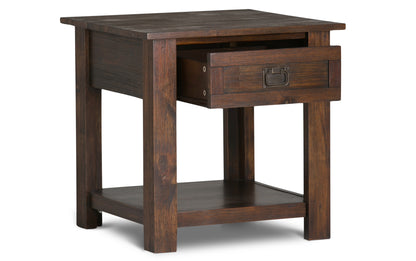 Distressed Charcoal Brown | Monroe 22 inch End Table (Set of 2)