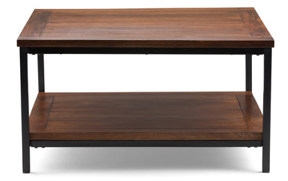 Dark Cognac Brown | Skyler 34 inch Coffee Table with 22 inch End Tables (Set of 3)