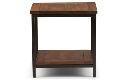 Dark Cognac Brown | Skyler 34 inch Coffee Table with 22 inch End Tables (Set of 3)