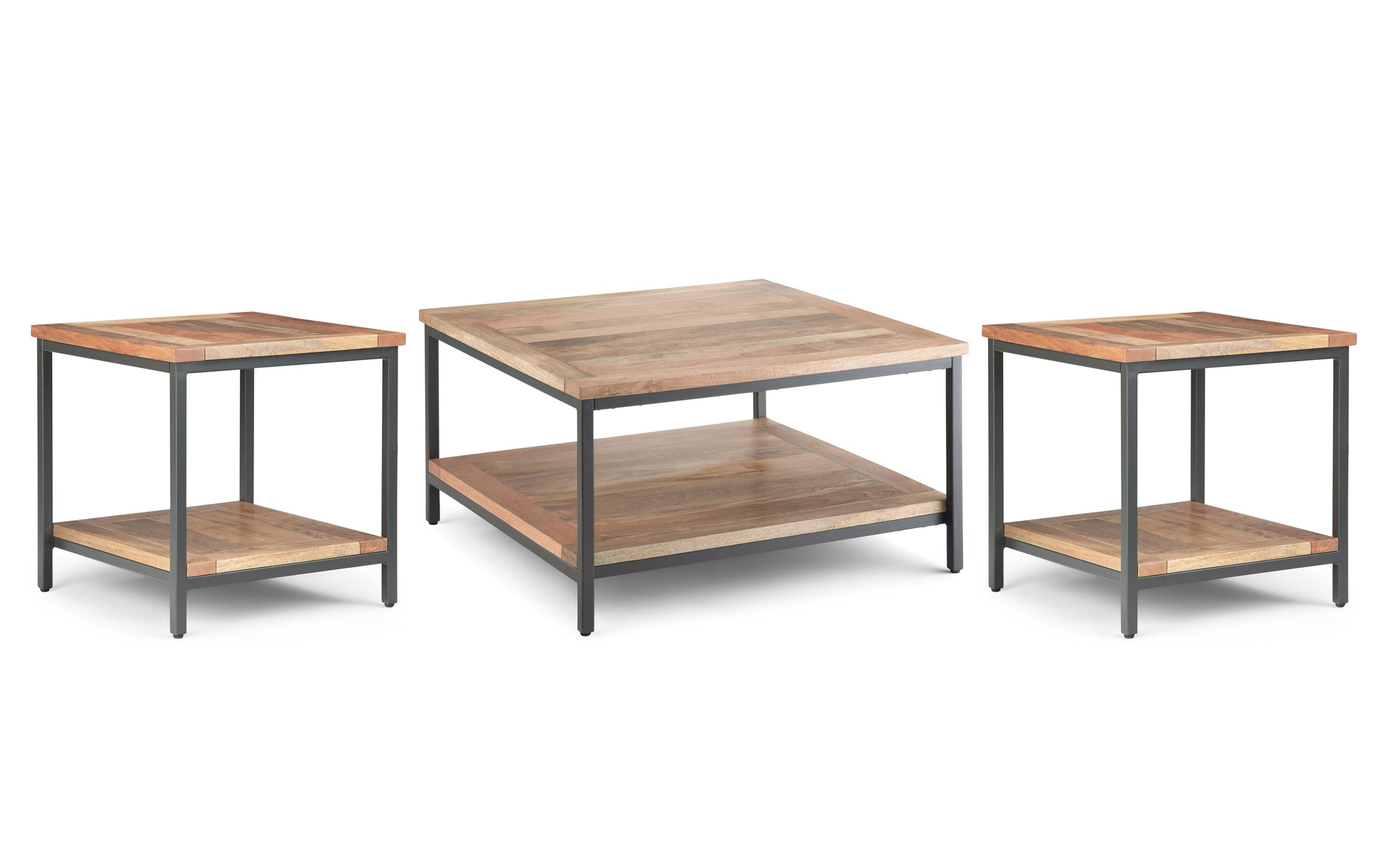 Natural | Skyler 34 inch Coffee Table with 22 inch End Tables (Set of 3)