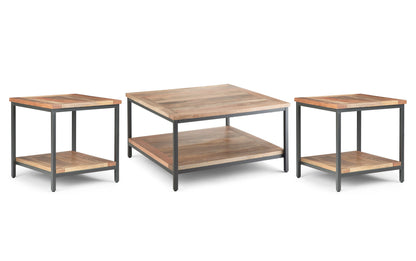 Natural | Skyler 34 inch Coffee Table with 22 inch End Tables (Set of 3)