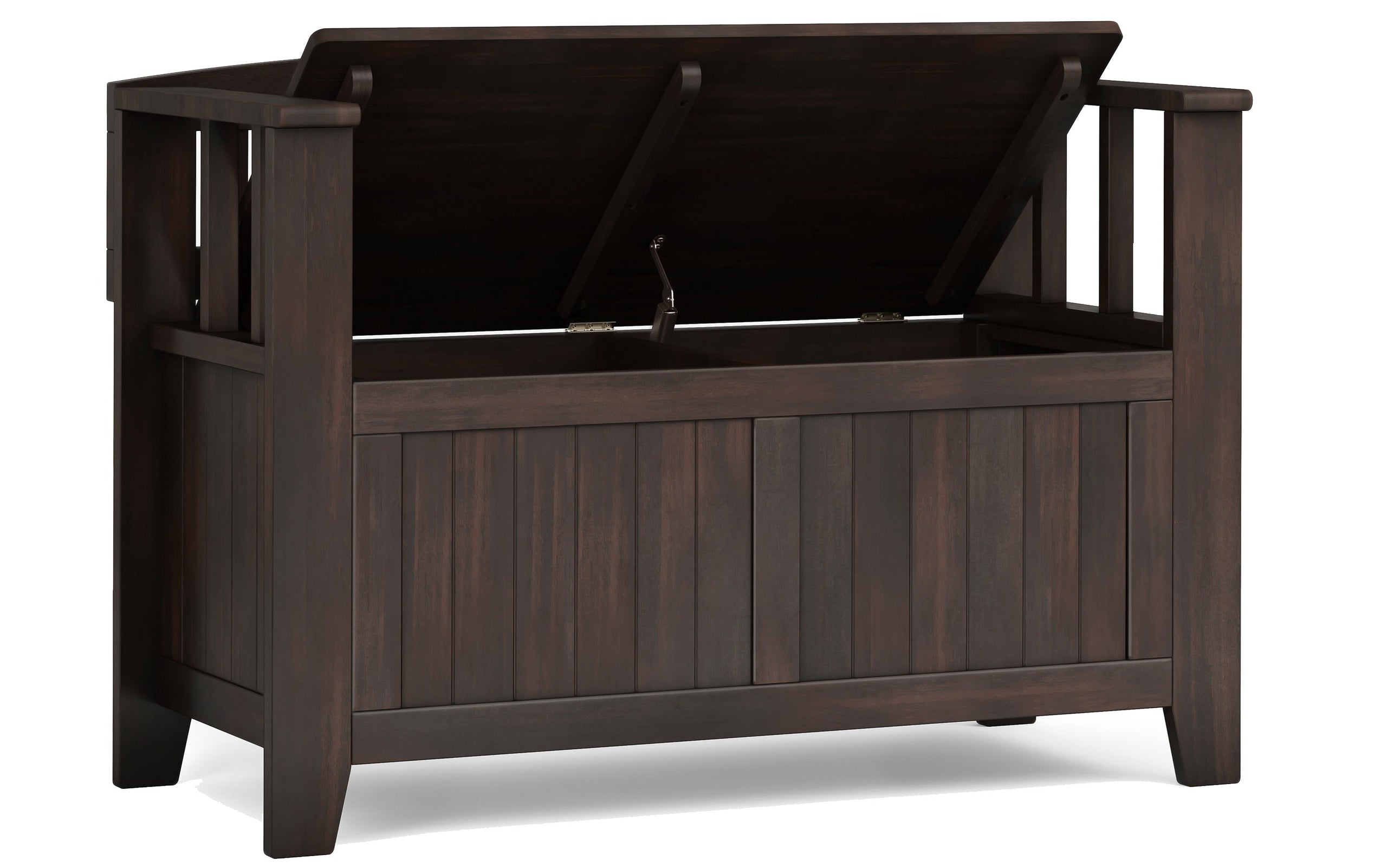 Brunette Brown | Acadian Small Entryway Storage Bench