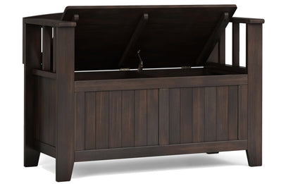 Brunette Brown | Acadian Small Entryway Storage Bench