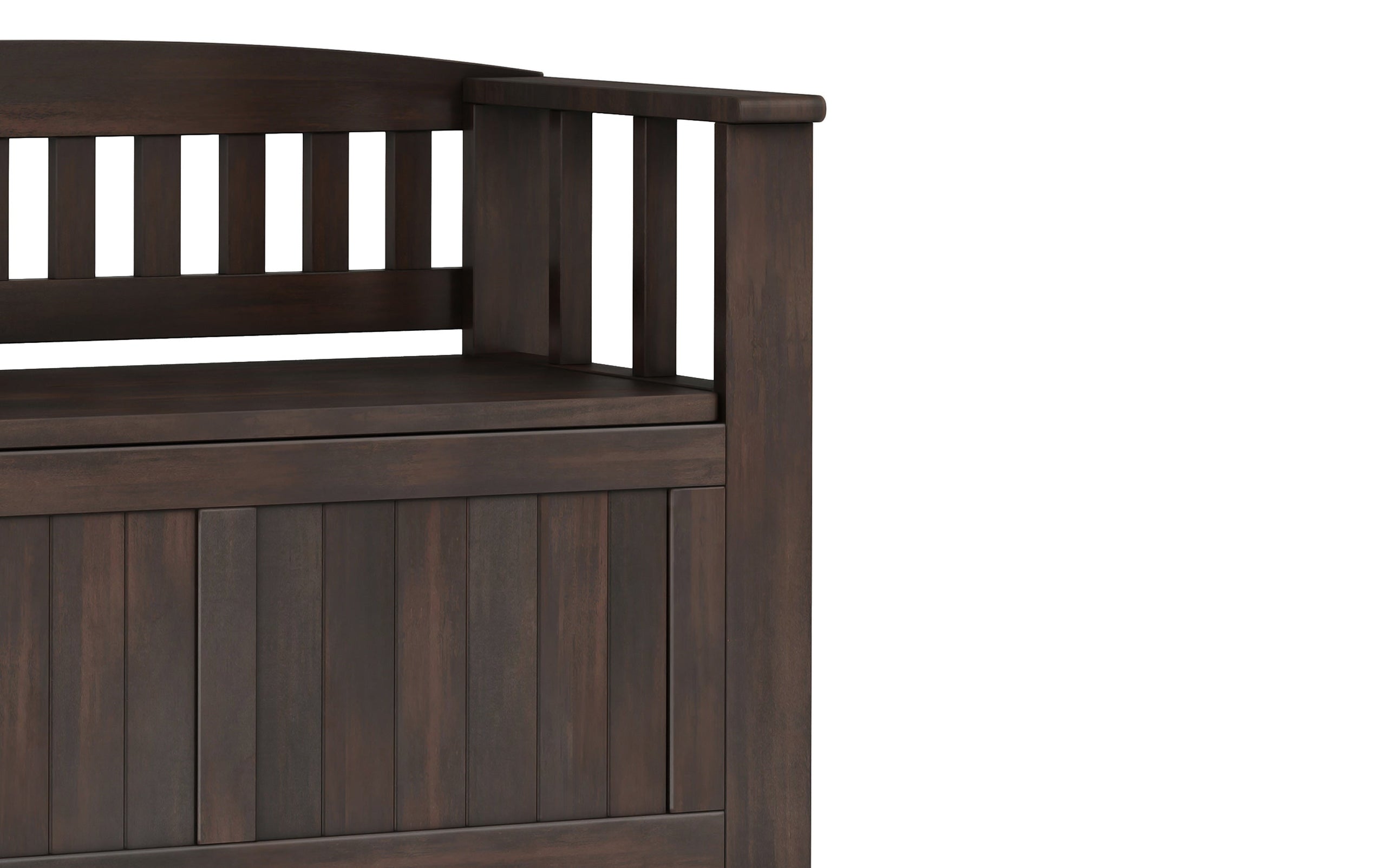 Brunette Brown | Acadian Small Entryway Storage Bench