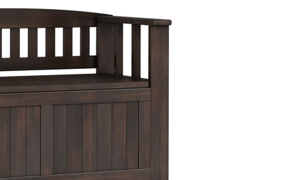 Brunette Brown | Acadian Small Entryway Storage Bench