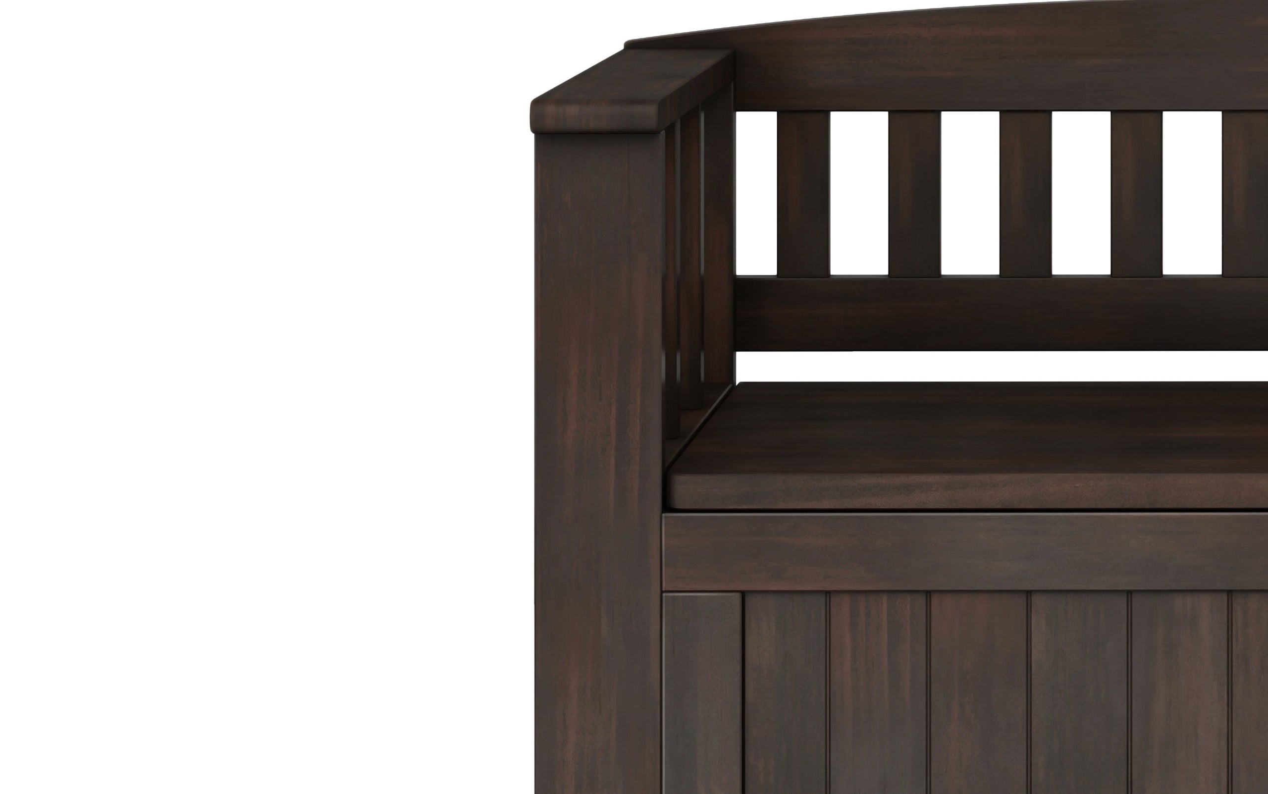 Brunette Brown | Acadian Small Entryway Storage Bench