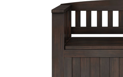 Brunette Brown | Acadian Small Entryway Storage Bench