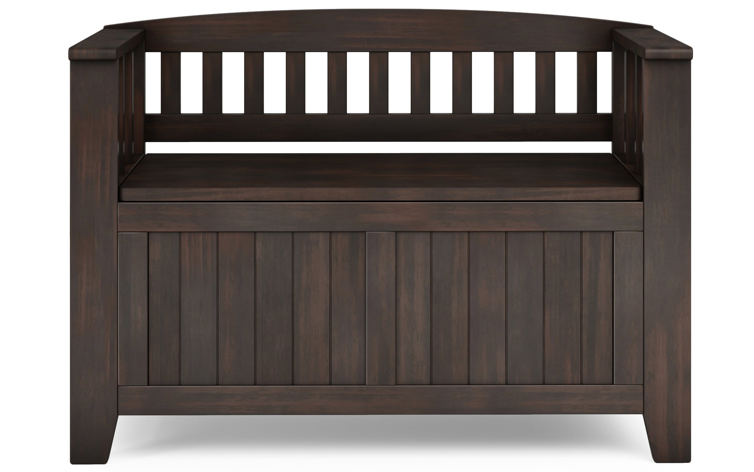 Brunette Brown | Acadian Small Entryway Storage Bench
