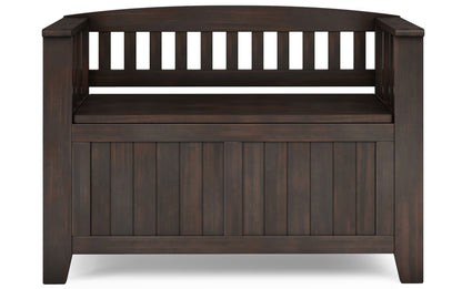 Brunette Brown | Acadian Small Entryway Storage Bench