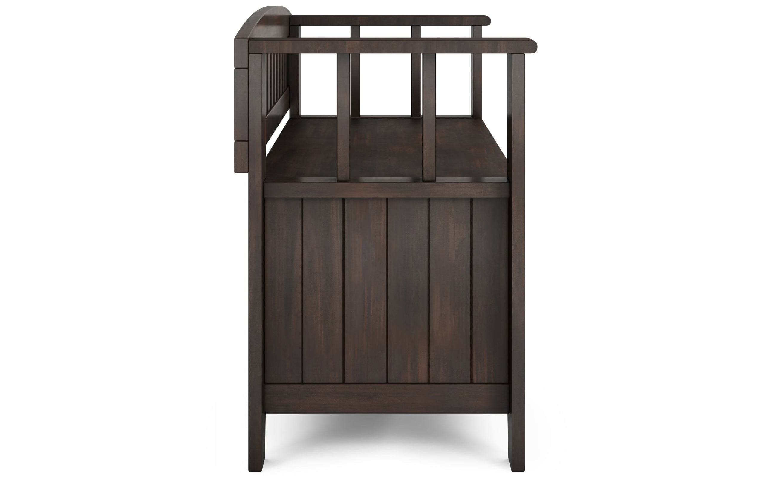 Brunette Brown | Acadian Small Entryway Storage Bench