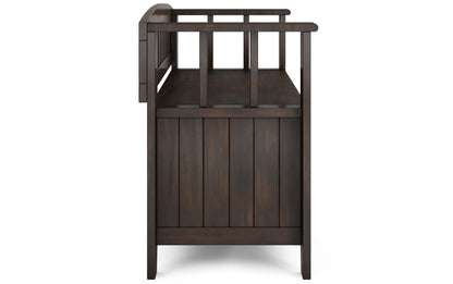 Brunette Brown | Acadian Small Entryway Storage Bench
